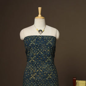 2pc cotton unstitched dress material with jewellery set 36