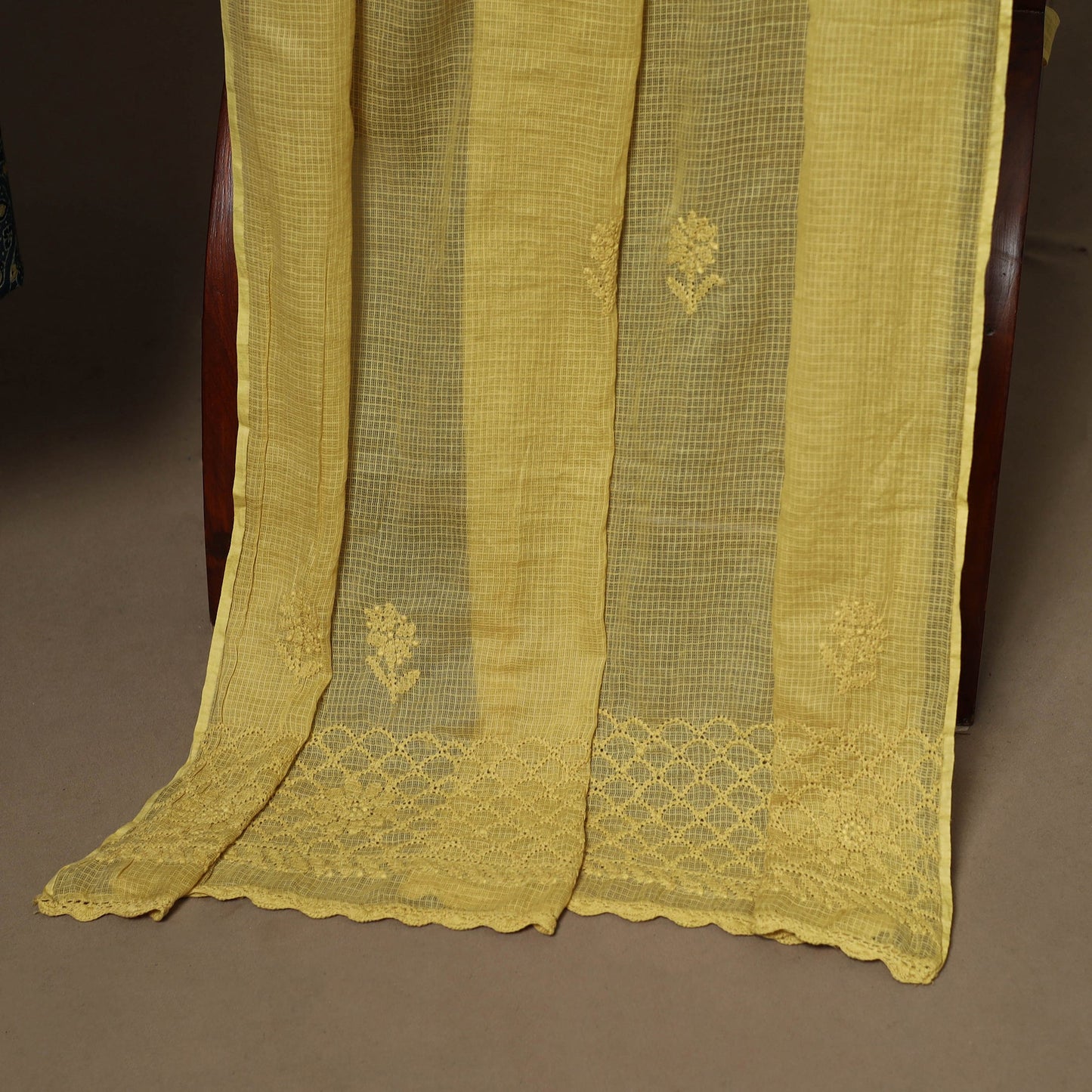 2pc cotton unstitched dress material with jewellery set 36