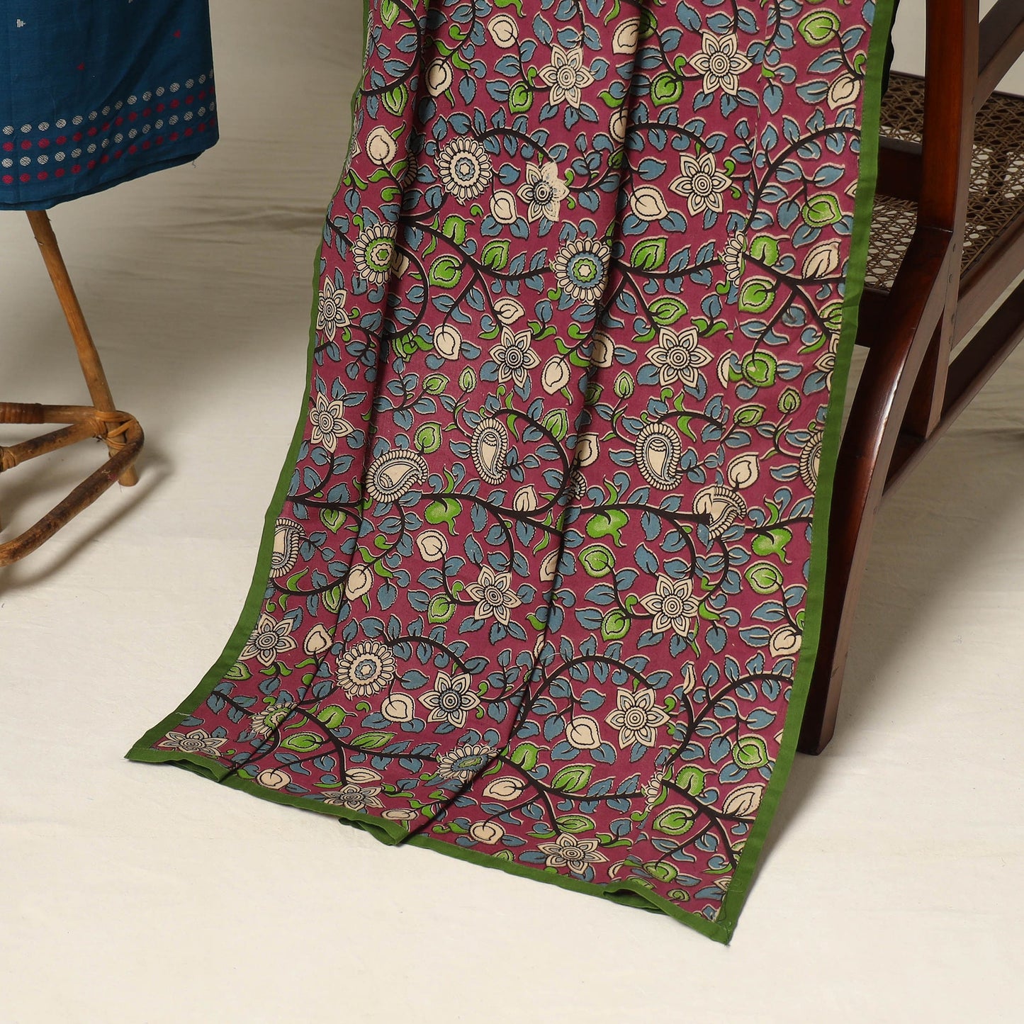 Blue - 2pc cotton unstitched jacquard dress material