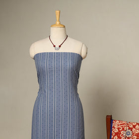 Blue - 2pc cotton unstitched jacquard dress material