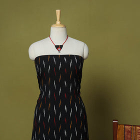 Blue - 2pc cotton unstitched pochampally ikat dress