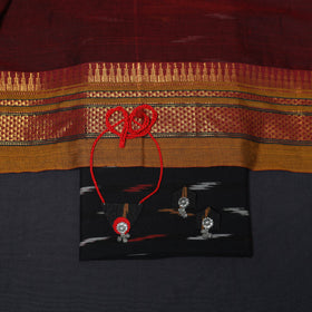 Blue - 2pc cotton unstitched pochampally ikat dress