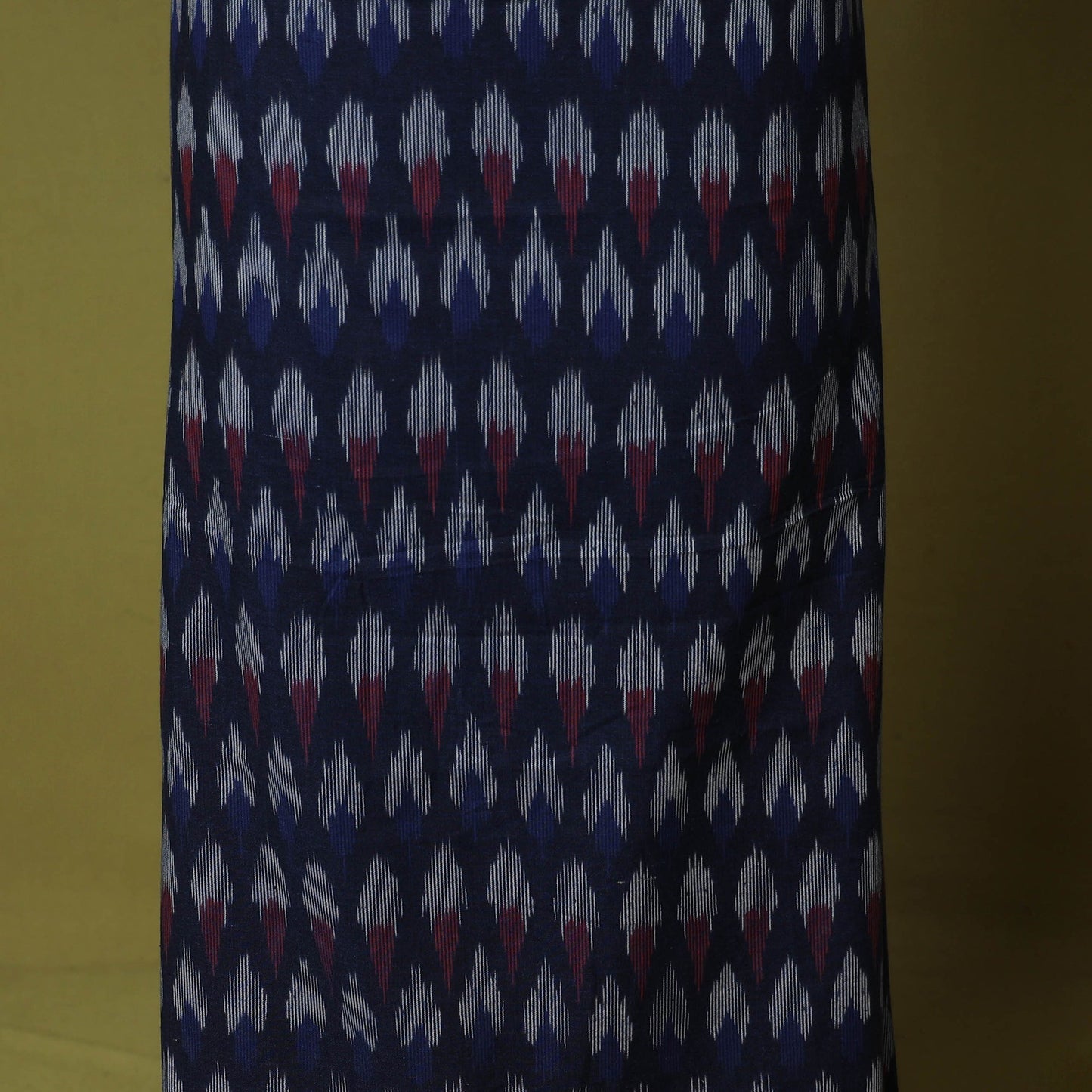 Blue - 2pc cotton unstitched pochampally ikat dress