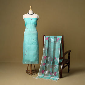 2pc handloom mulberry silk unstitched phulia jamdani dress