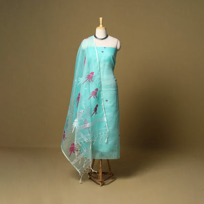 2pc handloom mulberry silk unstitched phulia jamdani dress