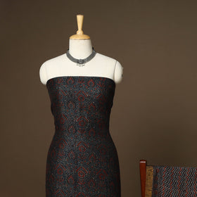 Blue - 2pc linen silk natural dyed unstitched dress