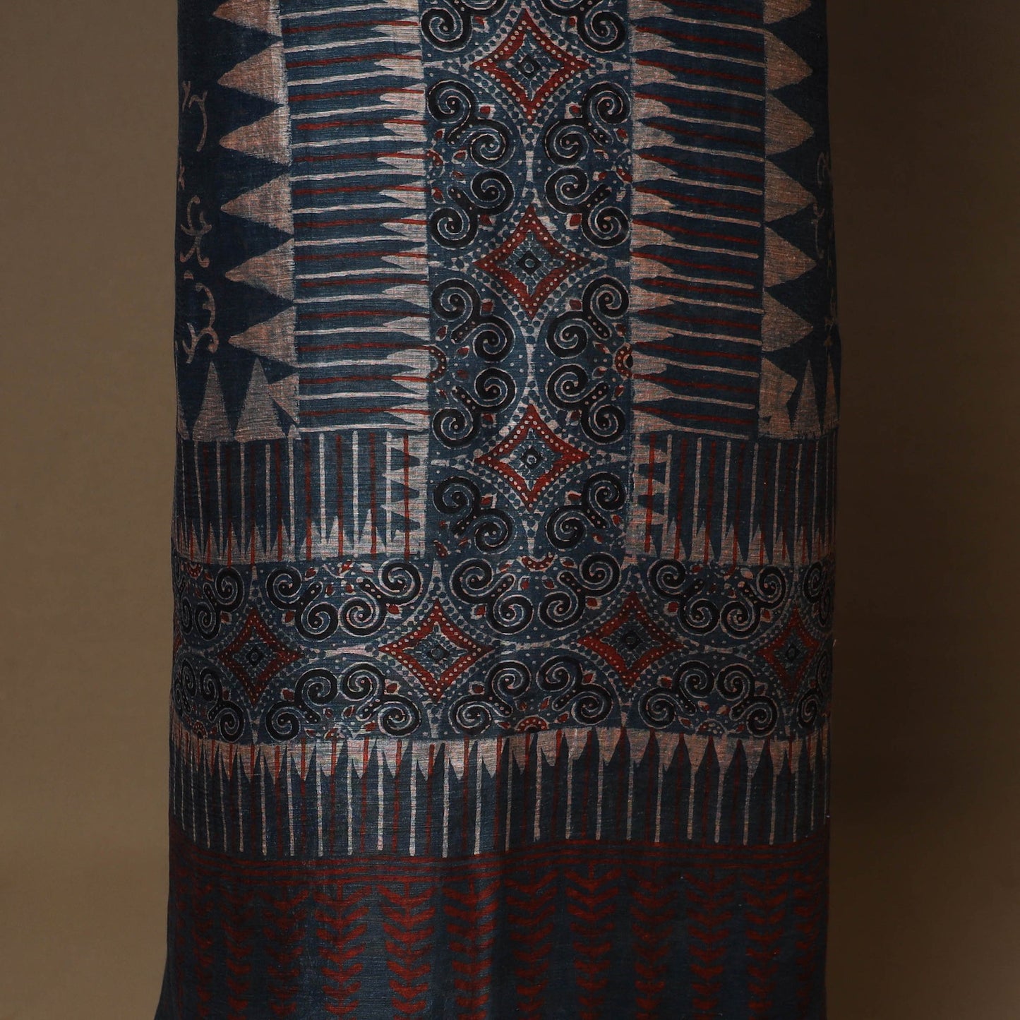 Blue - 2pc linen silk natural dyed unstitched dress