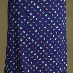 Blue 2pc Unstitched Bandhani Dress Material with Jewellery Set