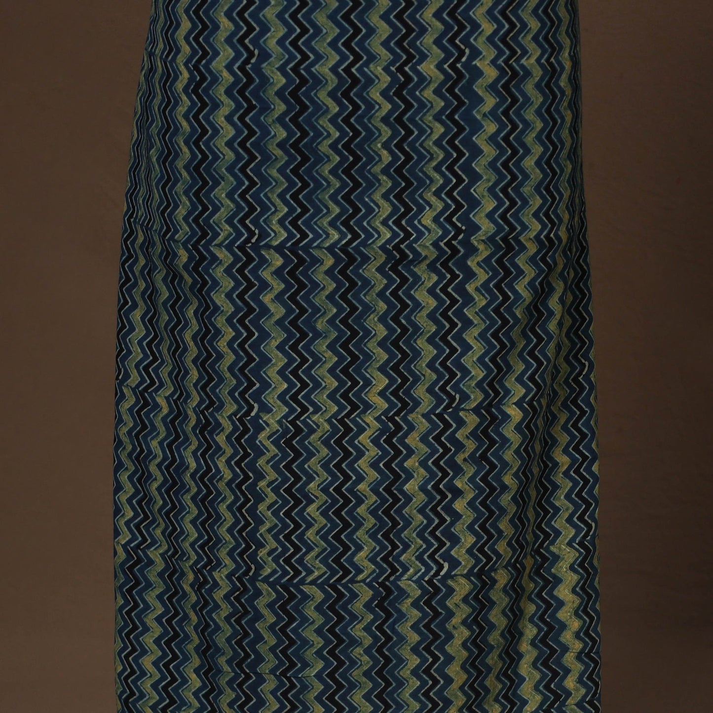 Blue - 2pc unstitched dress material with jewellery set 13