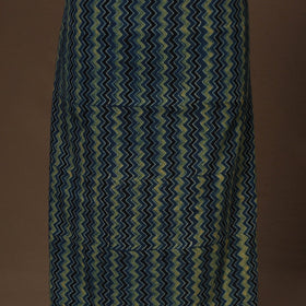 Blue - 2pc unstitched dress material with jewellery set 13