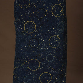 Blue - 2pc unstitched dress material with jewellery set 14