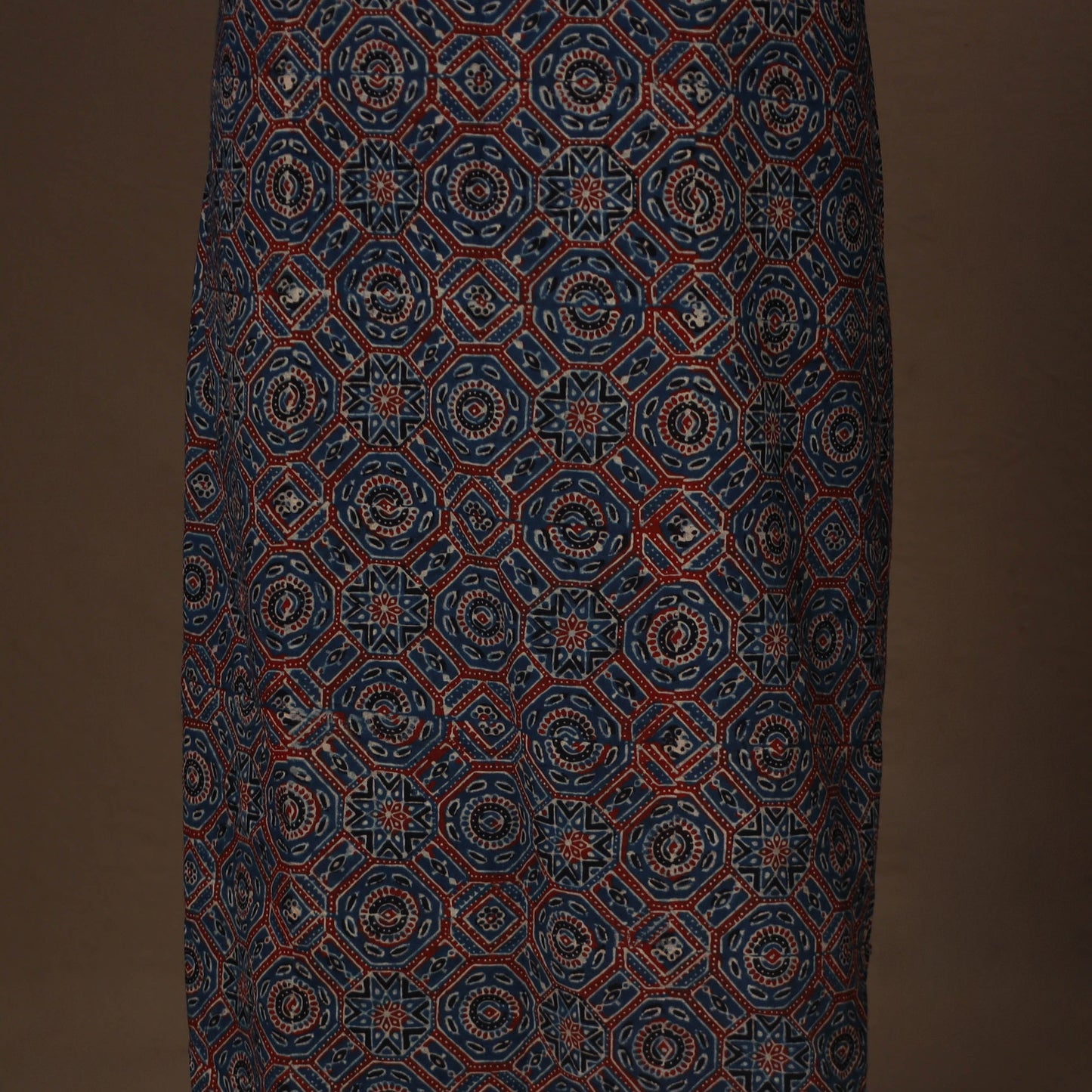 Blue - 2pc unstitched dress material with jewellery set 18