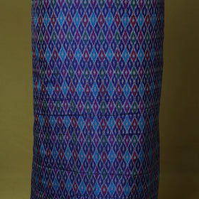 Blue - 2pc unstitched handloom sico pochampally ikat dress