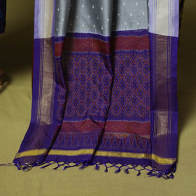 Blue - 2pc unstitched handloom sico pochampally ikat dress