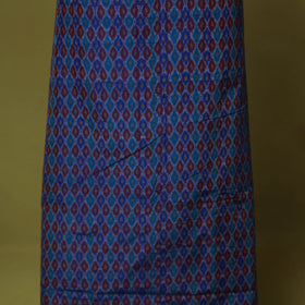 Blue - 2pc unstitched handloom sico pochampally ikat dress