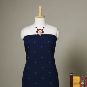 Blue - 2pc unstitched jacquard dress material