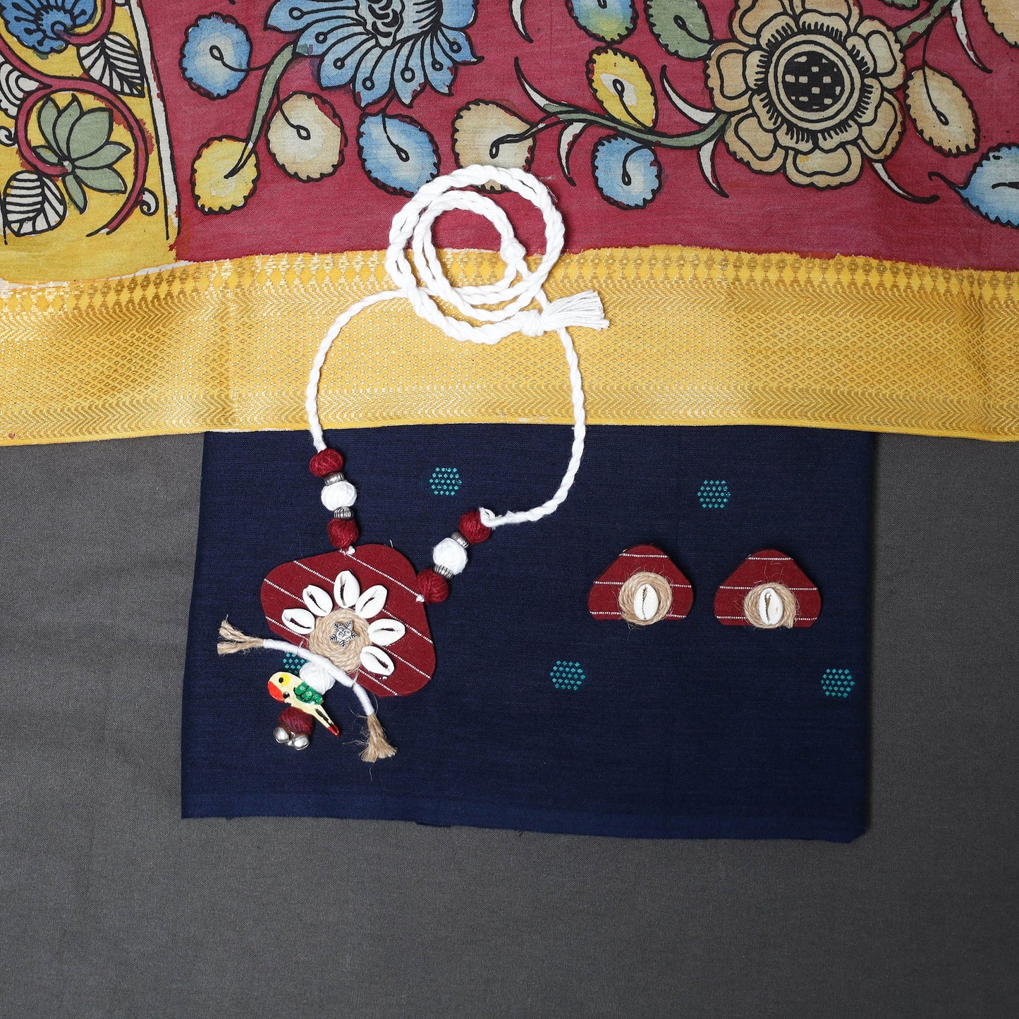 Blue - 2pc unstitched jacquard dress material