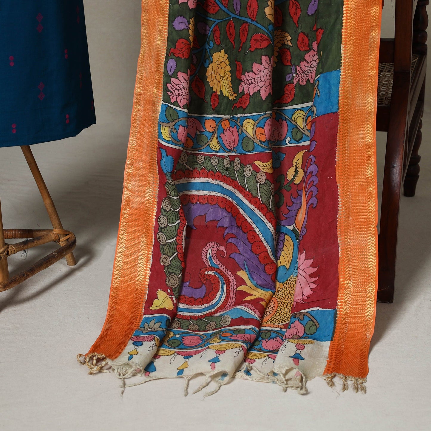 Blue - 2pc unstitched jacquard dress material