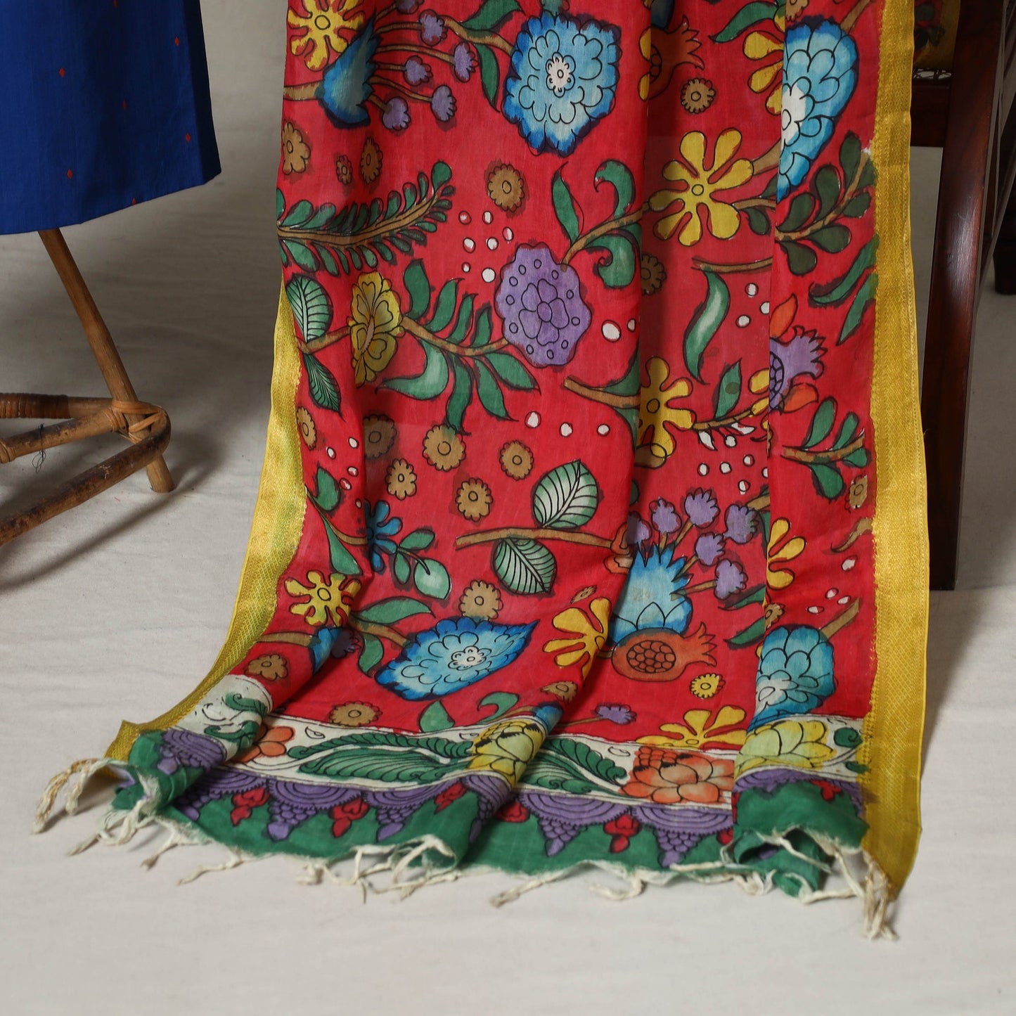 Blue - 2pc unstitched jacquard dress material