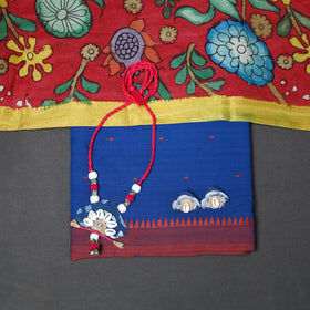 Blue - 2pc unstitched jacquard dress material