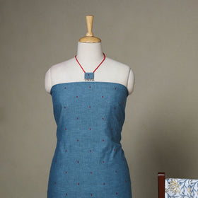 Blue - 2pc unstitched jacquard dress material