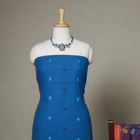 Blue - 2pc unstitched jacquard dress material