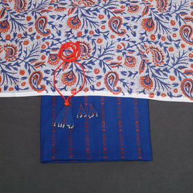 Blue - 2pc unstitched jacquard dress material