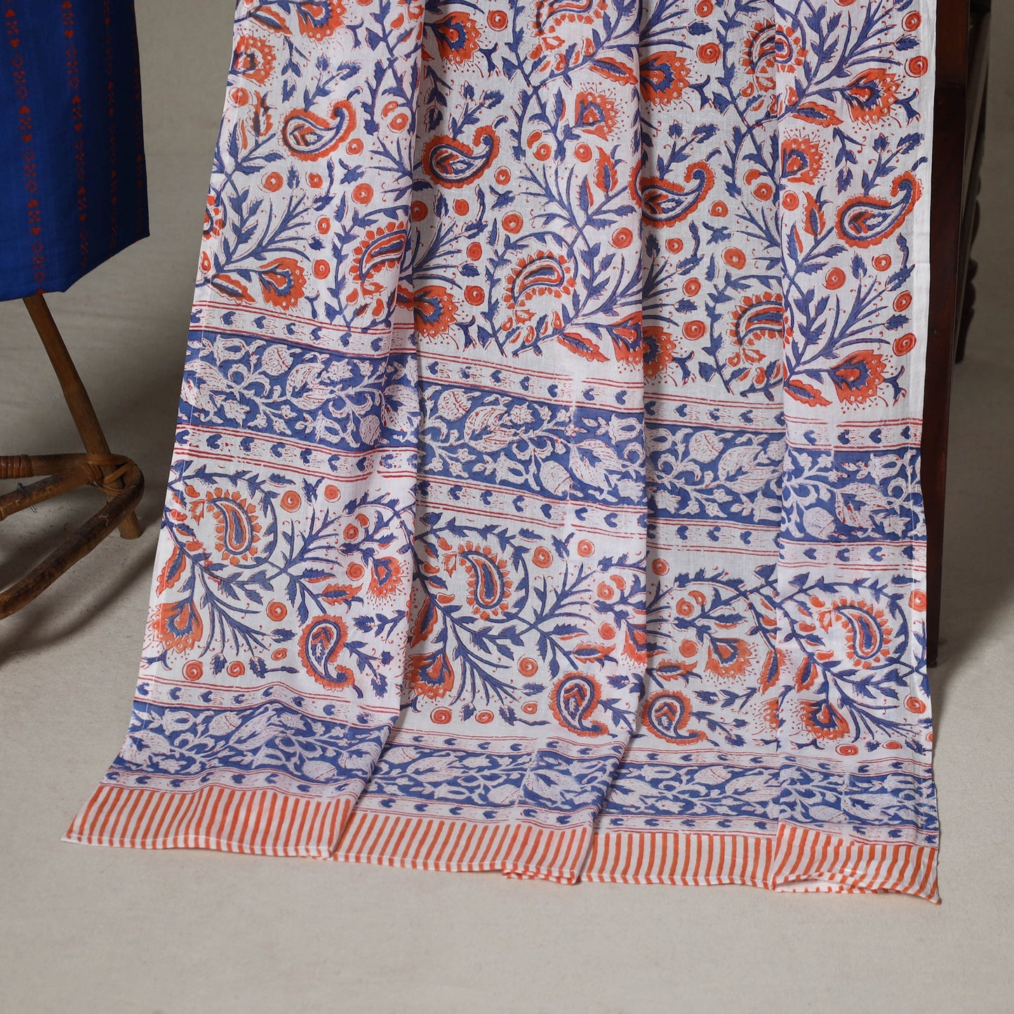 Blue - 2pc unstitched jacquard dress material