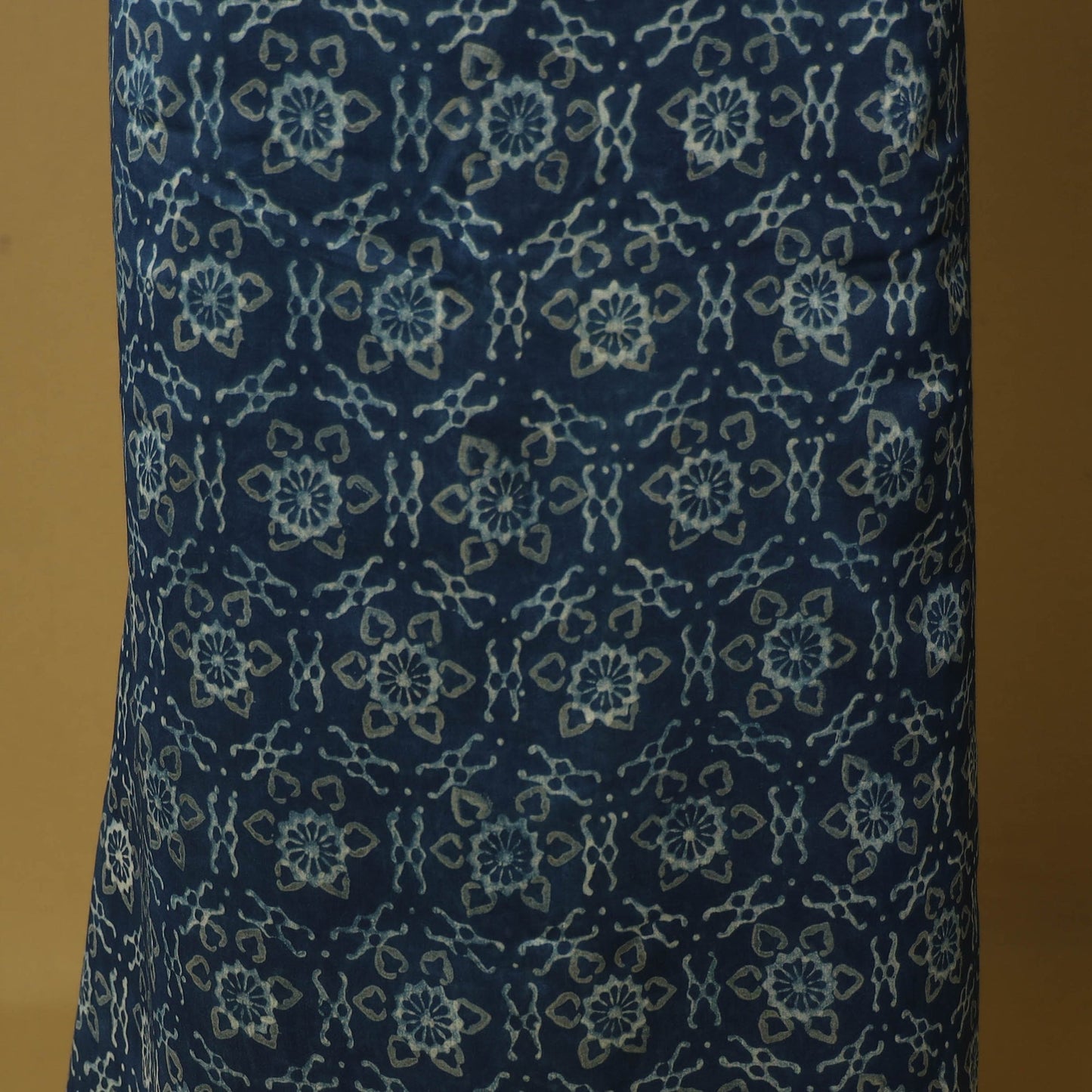 Blue - 3pc akola printed chanderi silk unstitched suit