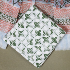 Blue - 3pc cotton sanganeri unstitched dress material 05