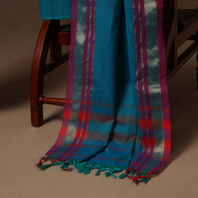 Blue - 3pc cotton unstitched dharwad dress material 02