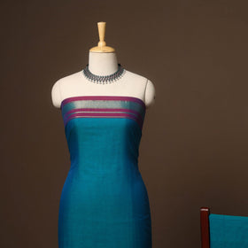 Blue - 3pc cotton unstitched dharwad dress material 02