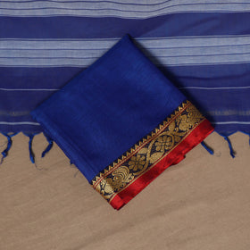 Blue - 3pc cotton unstitched dharwad dress material 10