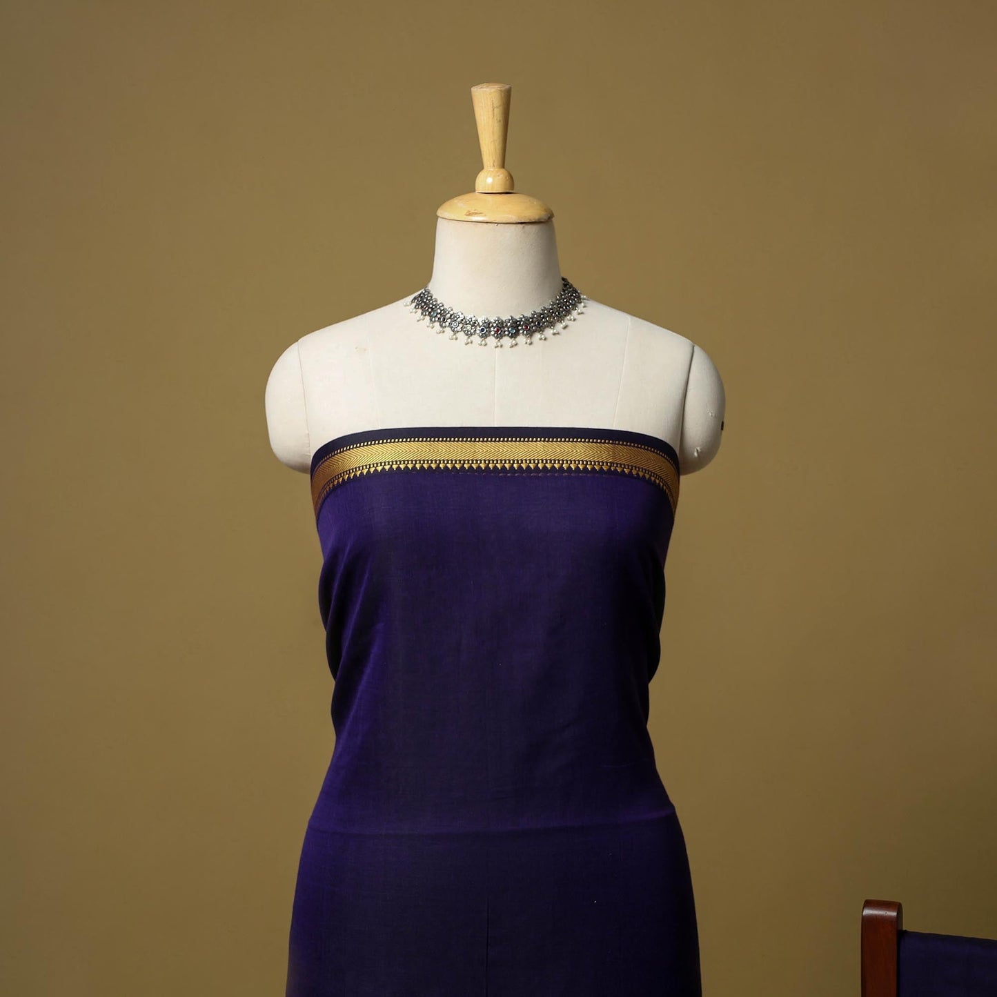 3pc cotton unstitched dharwad dress material with border 01