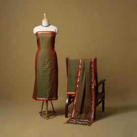 3pc cotton unstitched dharwad dress material with border 02