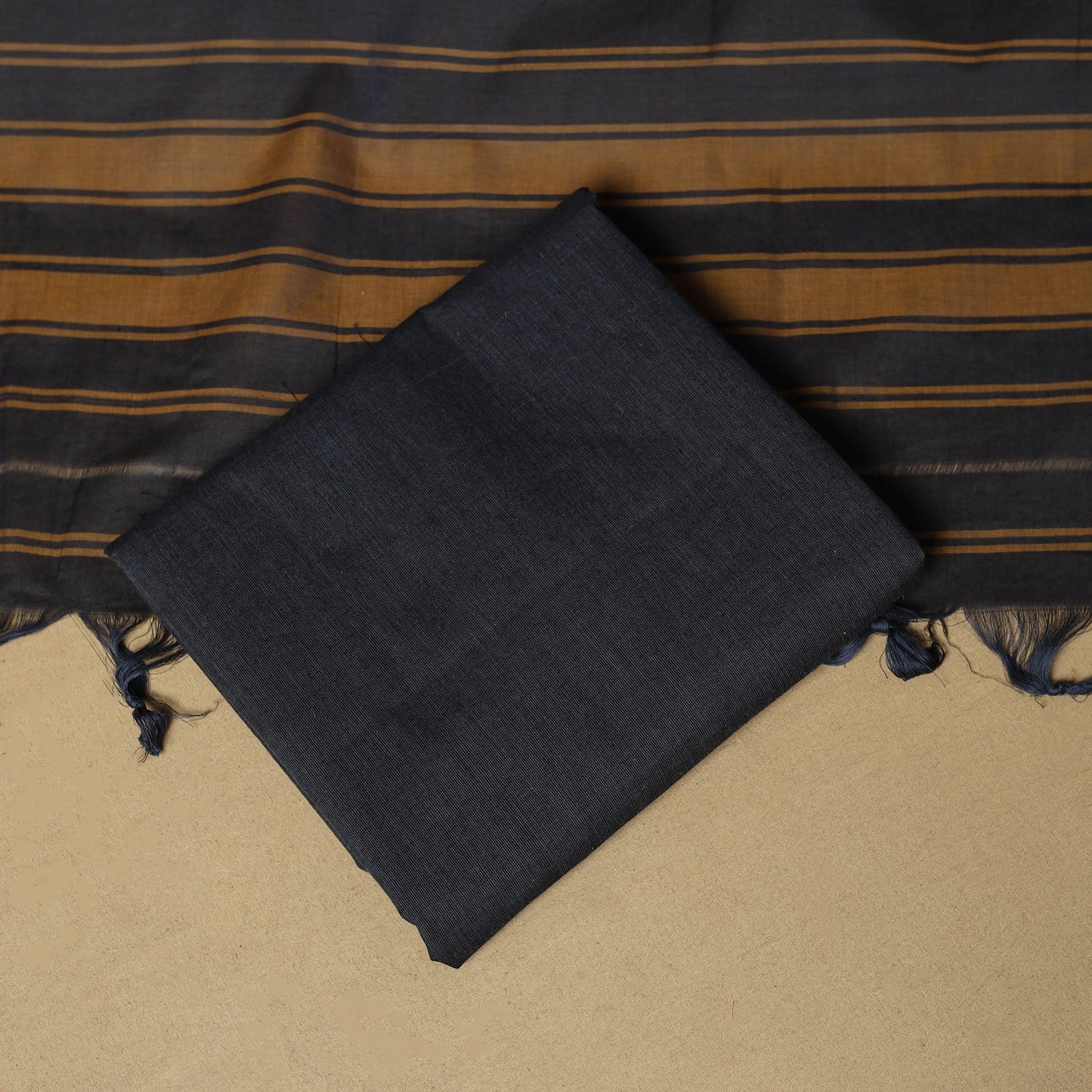 3pc cotton unstitched dharwad dress material with border 02