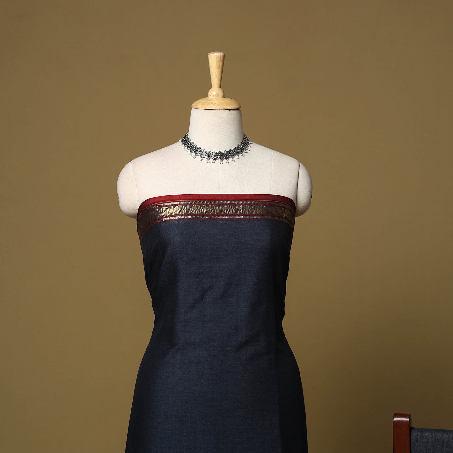 3pc cotton unstitched dharwad dress material with border 02