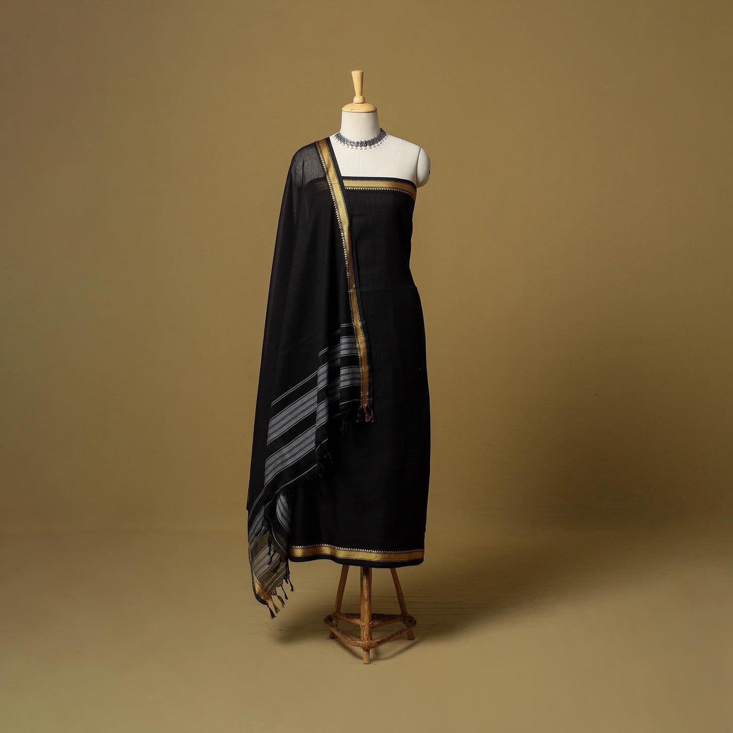 3pc cotton unstitched dharwad dress material with border 03