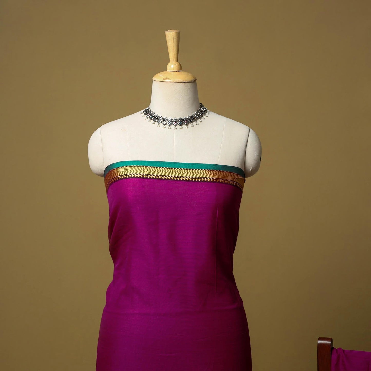 3pc cotton unstitched dharwad dress material with border 05