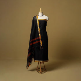 3pc cotton unstitched dharwad dress material with border 06