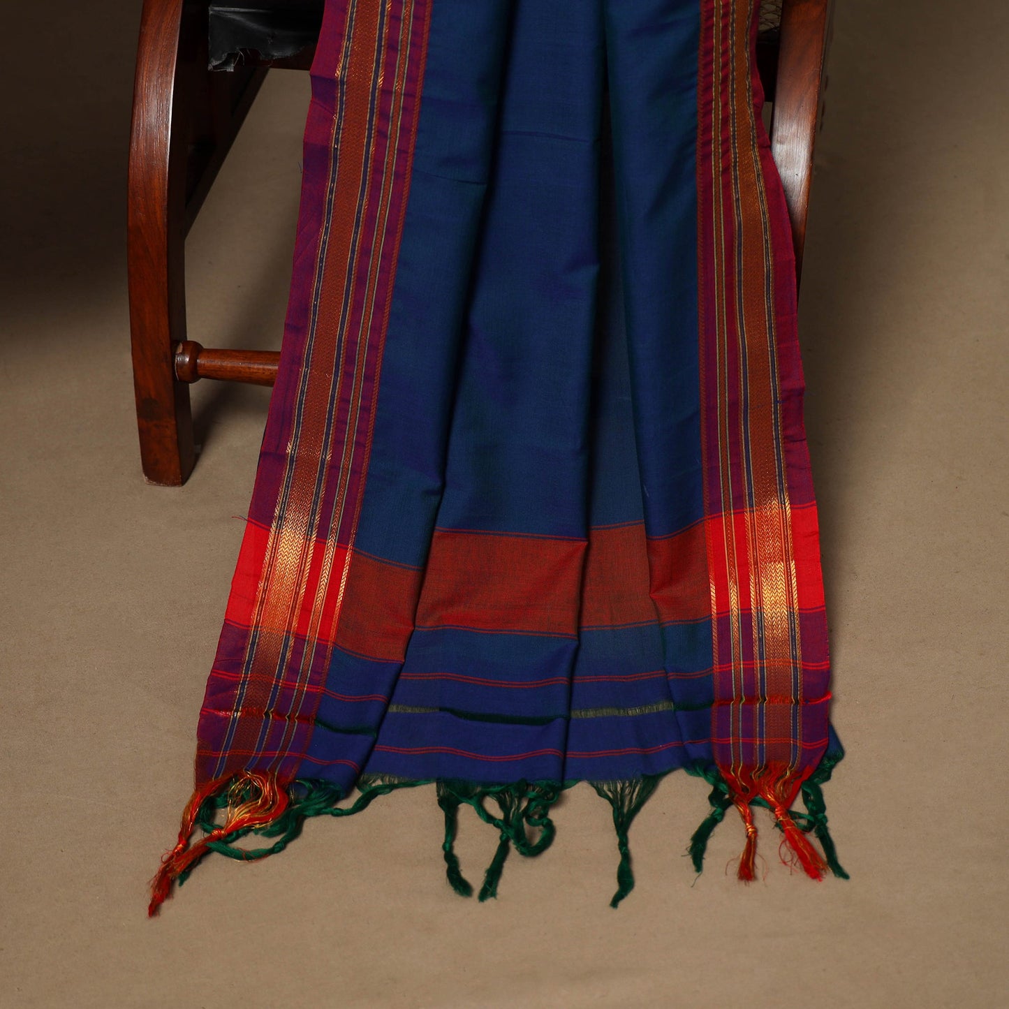 Blue - 3pc cotton unstitched dharwad dress material