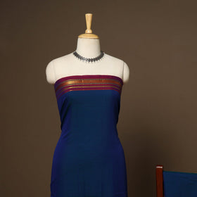 Blue - 3pc cotton unstitched dharwad dress material