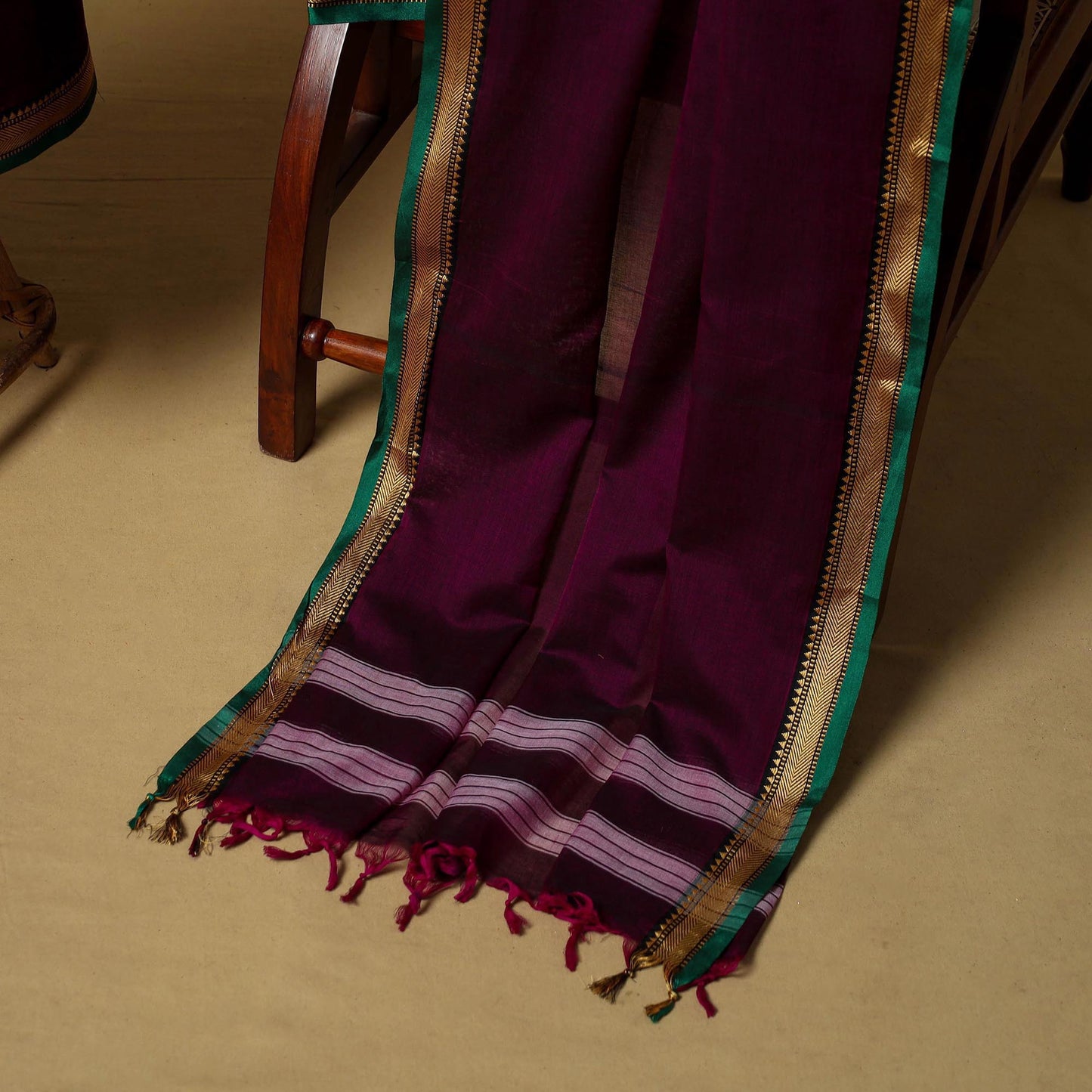 3pc cotton unstitched dharwad dress material with border 08