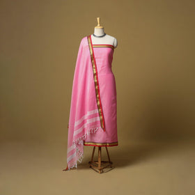 3pc cotton unstitched dharwad dress material with border 09