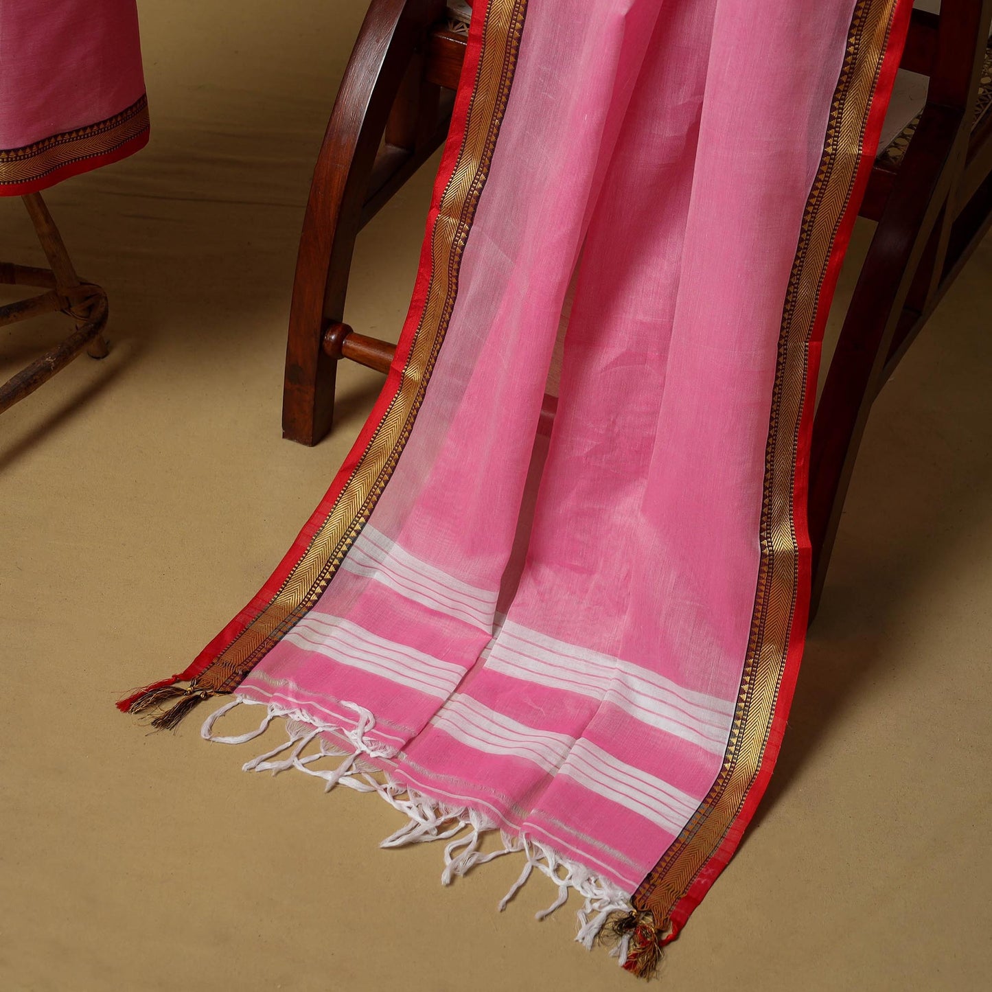 3pc cotton unstitched dharwad dress material with border 09