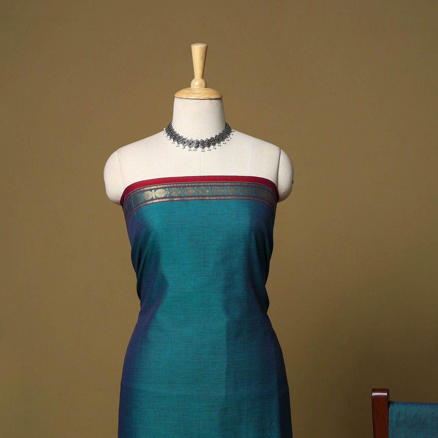 3pc cotton unstitched dharwad dress material with border 11