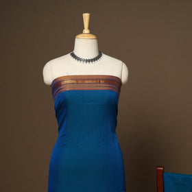 Blue - 3pc cotton unstitched dharwad dress material