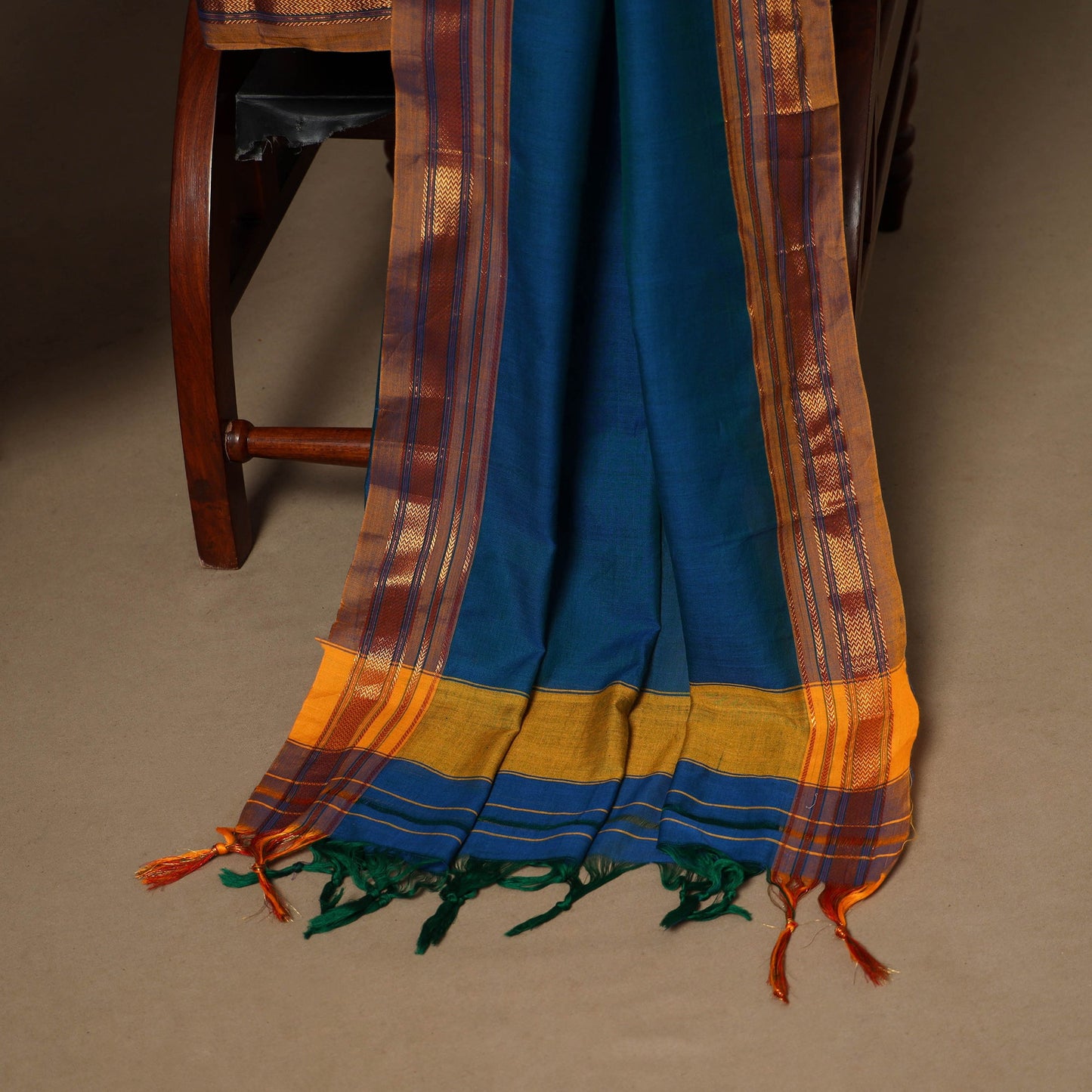 Blue - 3pc cotton unstitched dharwad dress material