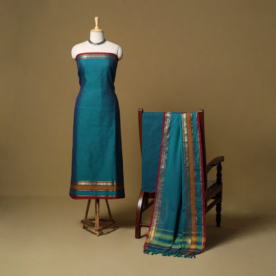 3pc cotton unstitched dharwad dress material with border 11