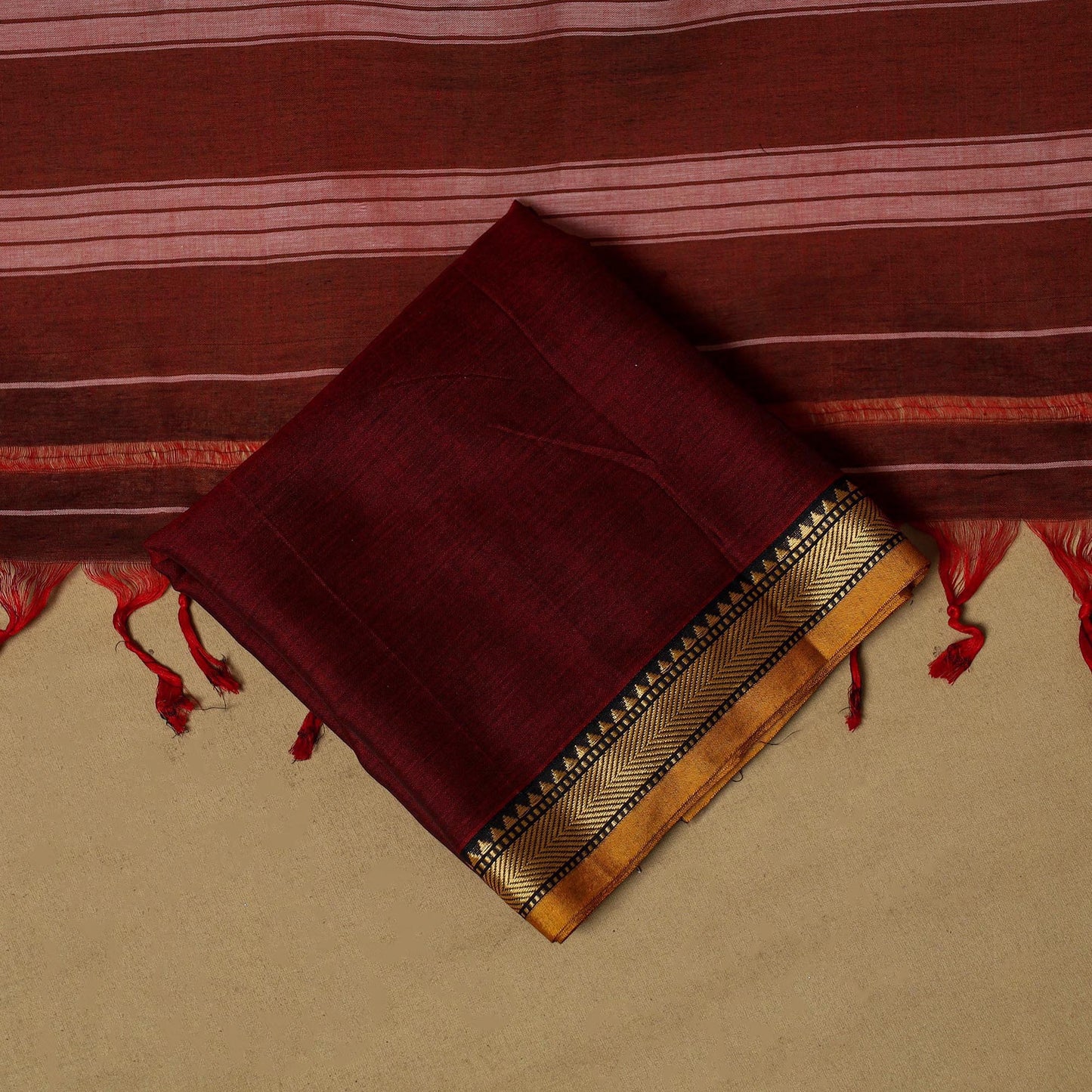 3pc cotton unstitched dharwad dress material with border 15